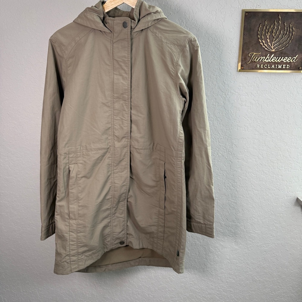 REI Co Op Women's Hooded Anorak Jacket Khaki Green Size XS Built on Purpose - Picture 2 of 10